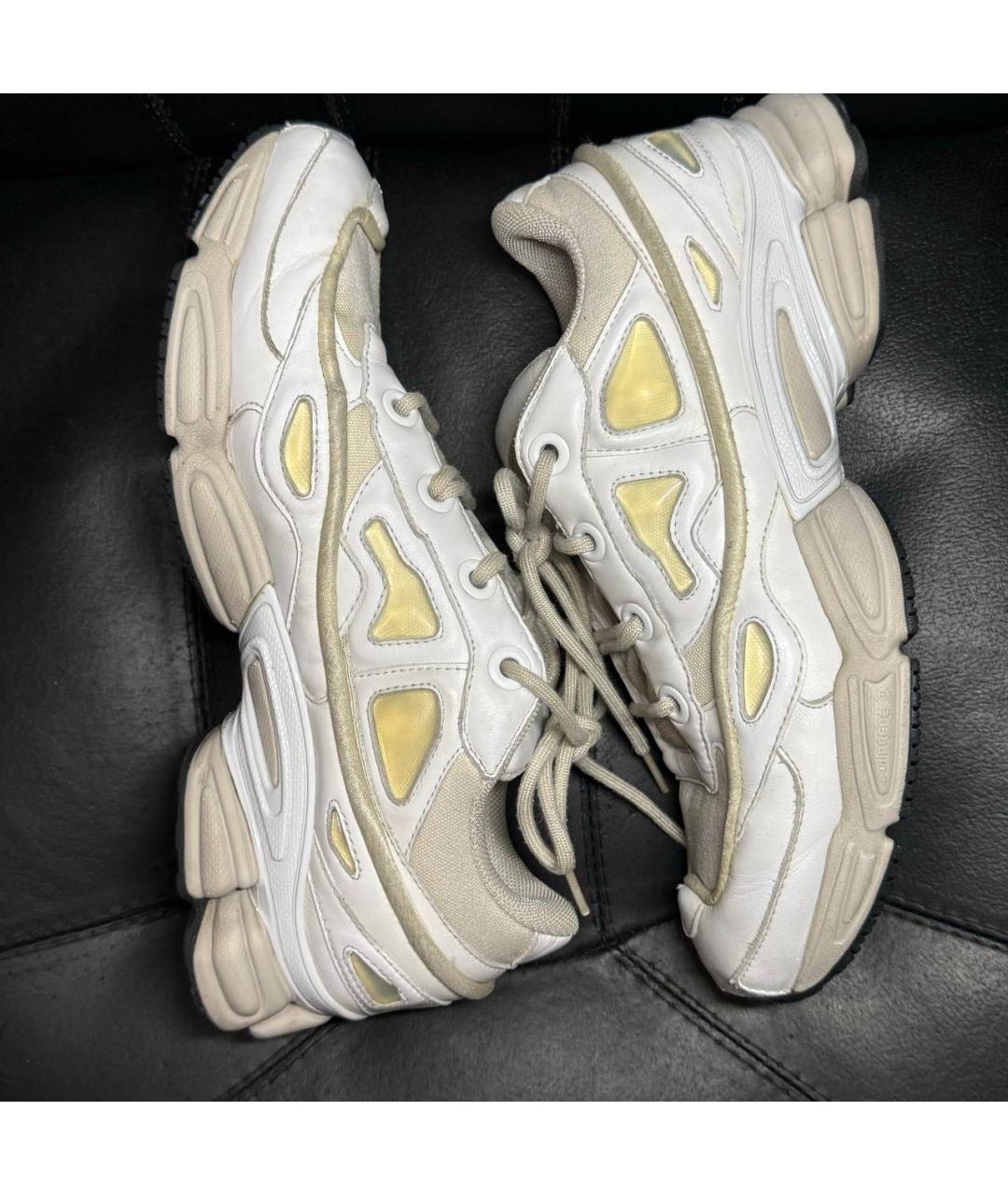 ADIDAS X RAF SIMONS Бежевые текстильные низкие кроссовки / кеды, фото 3