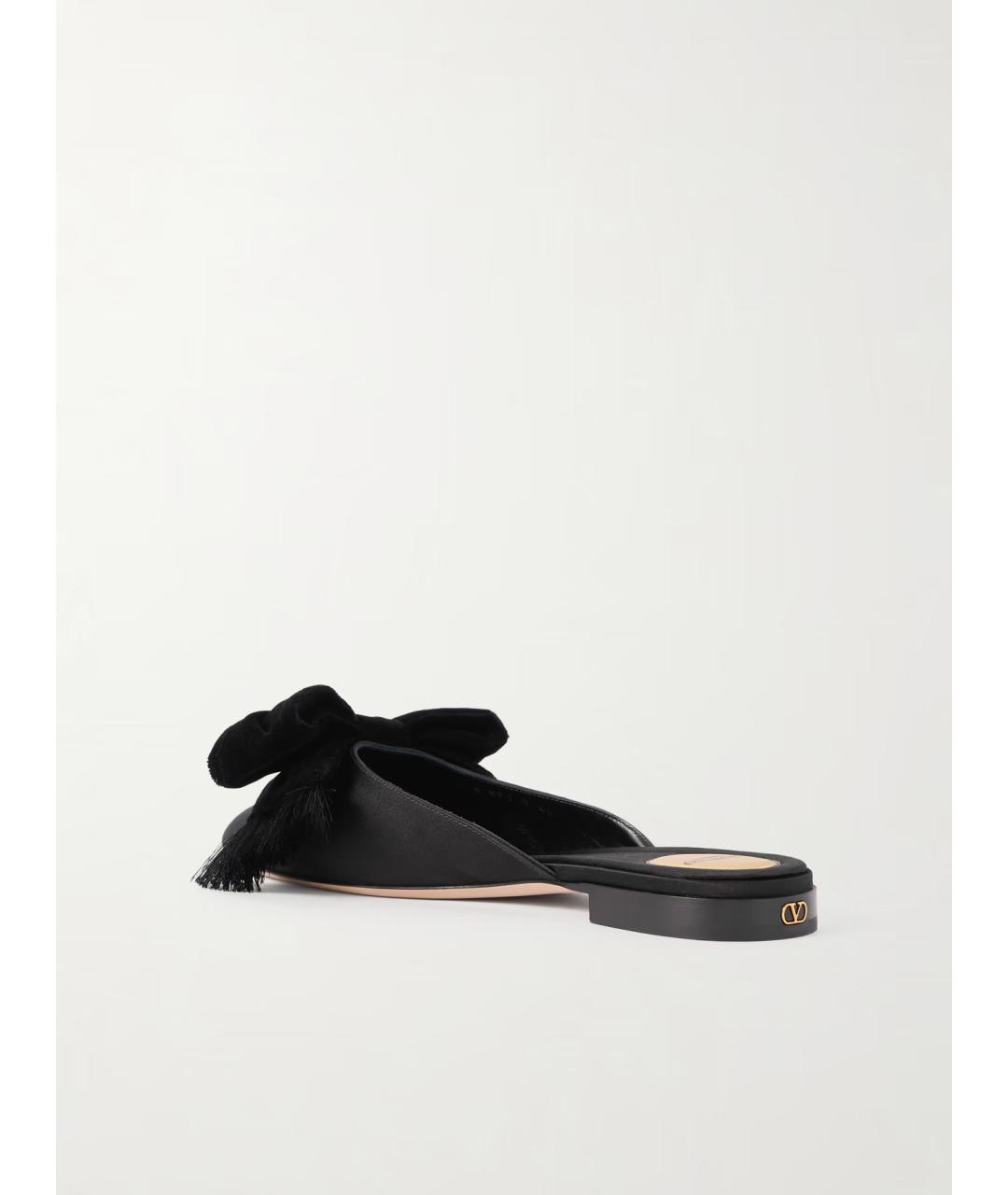 VALENTINO Черные текстильные сабо, фото 5