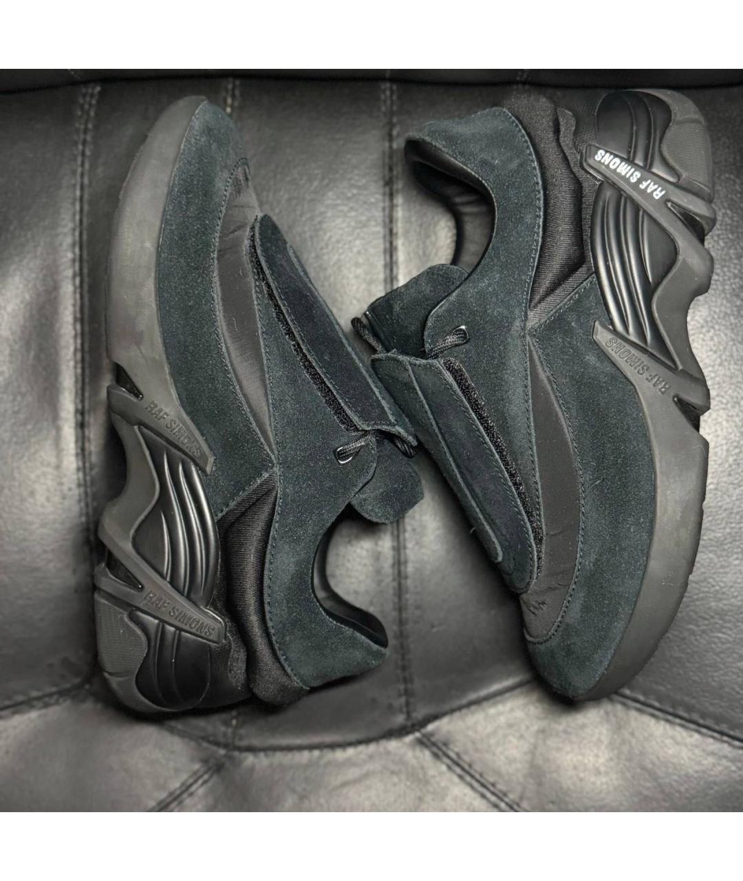 RAF SIMONS Черные замшевые кроссовки, фото 4