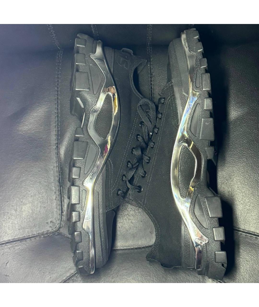 ADIDAS X RAF SIMONS Черные текстильные низкие кроссовки / кеды, фото 3