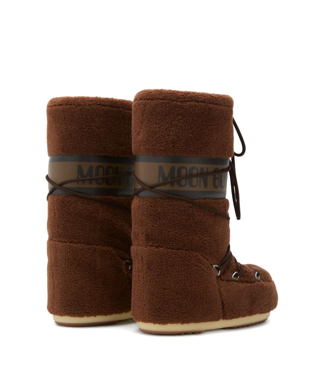 MOON BOOT Коричневые синтетические сапоги, фото 3