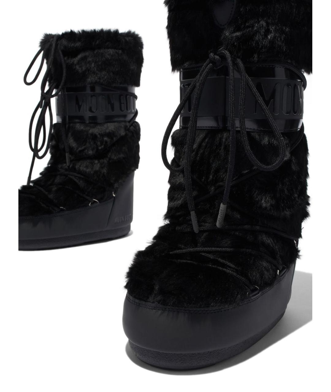 MOON BOOT Черные синтетические сапоги, фото 2