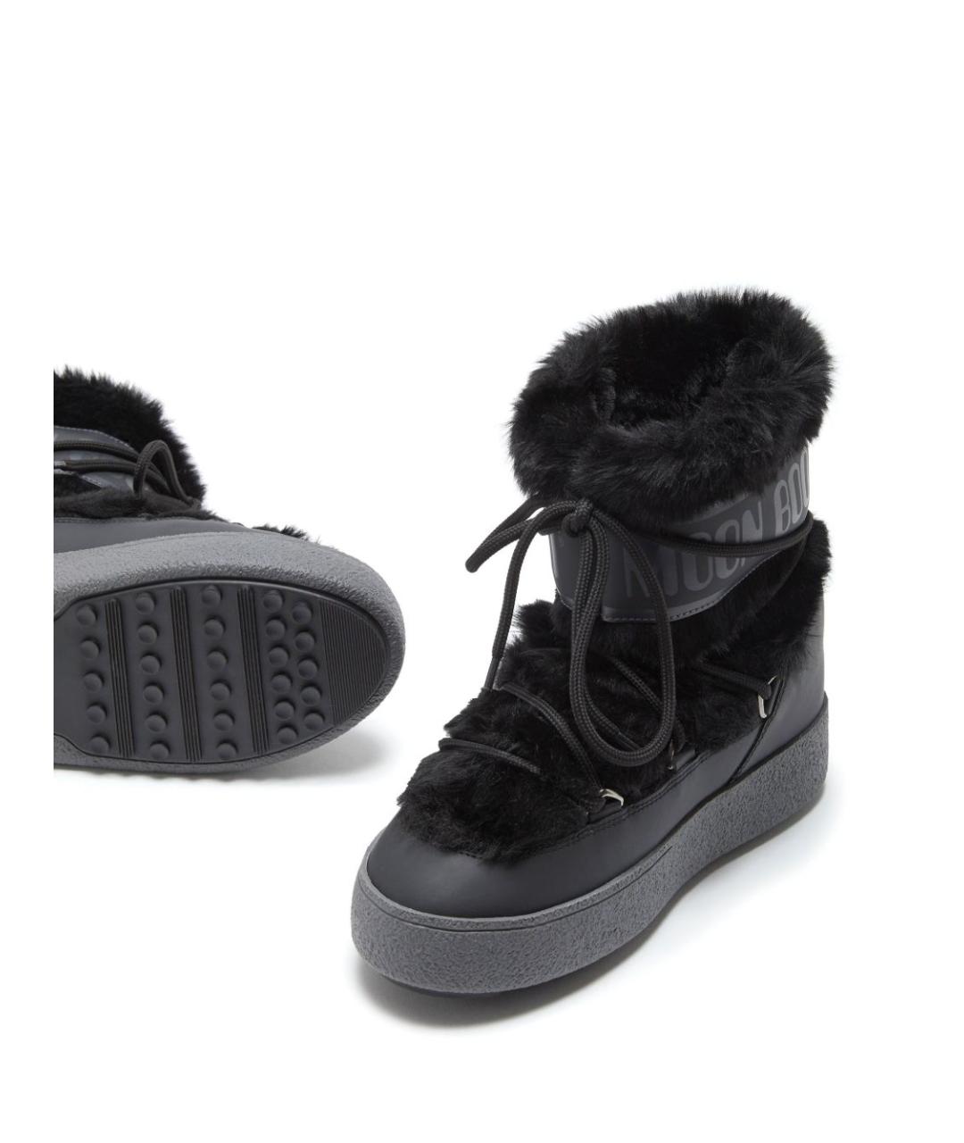 MOON BOOT Черные синтетические сапоги, фото 3