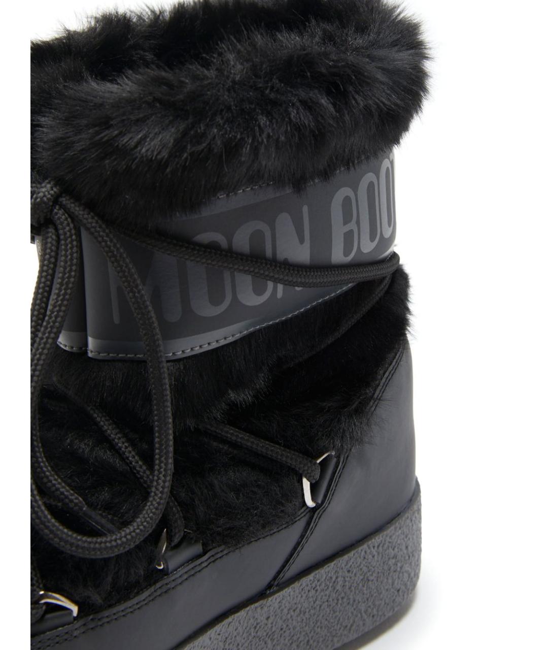 MOON BOOT Черные синтетические сапоги, фото 4