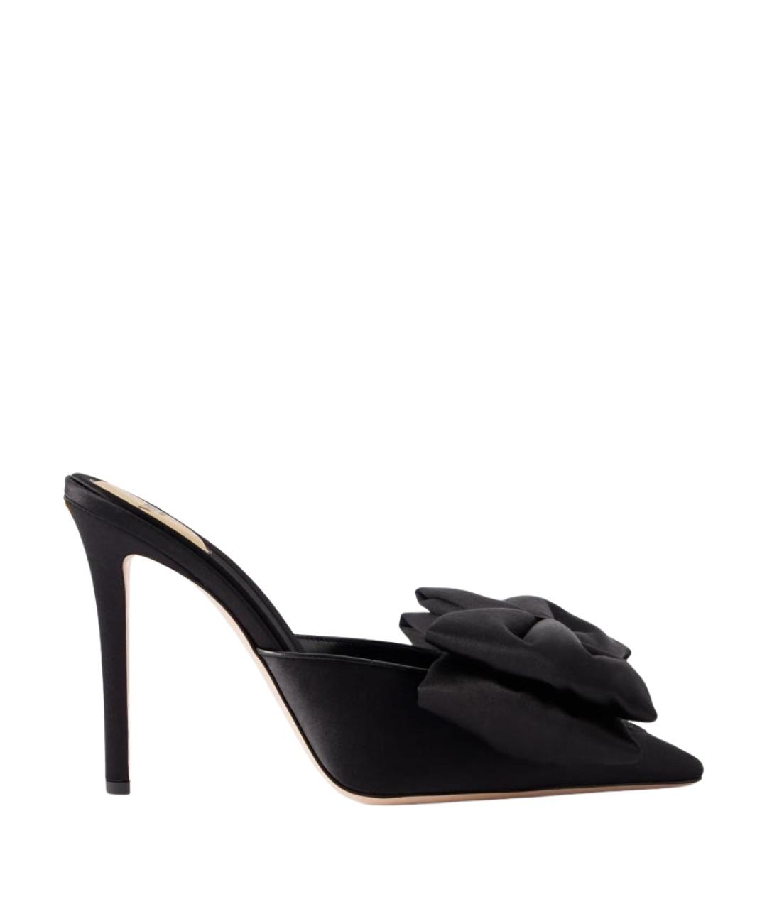 VALENTINO Черные текстильные мюли, фото 1