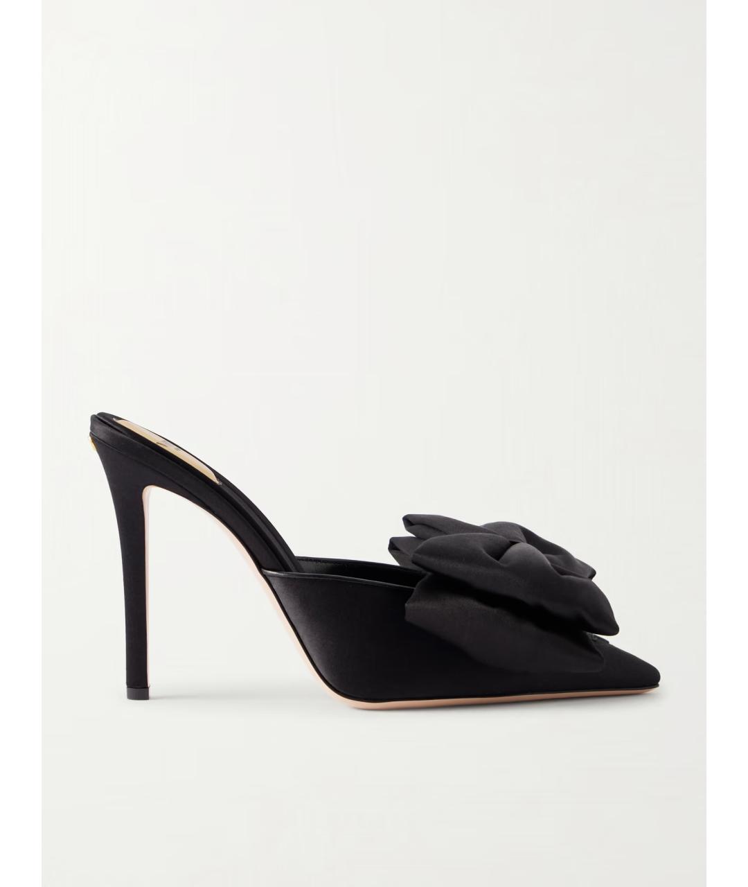 VALENTINO Черные текстильные мюли, фото 6