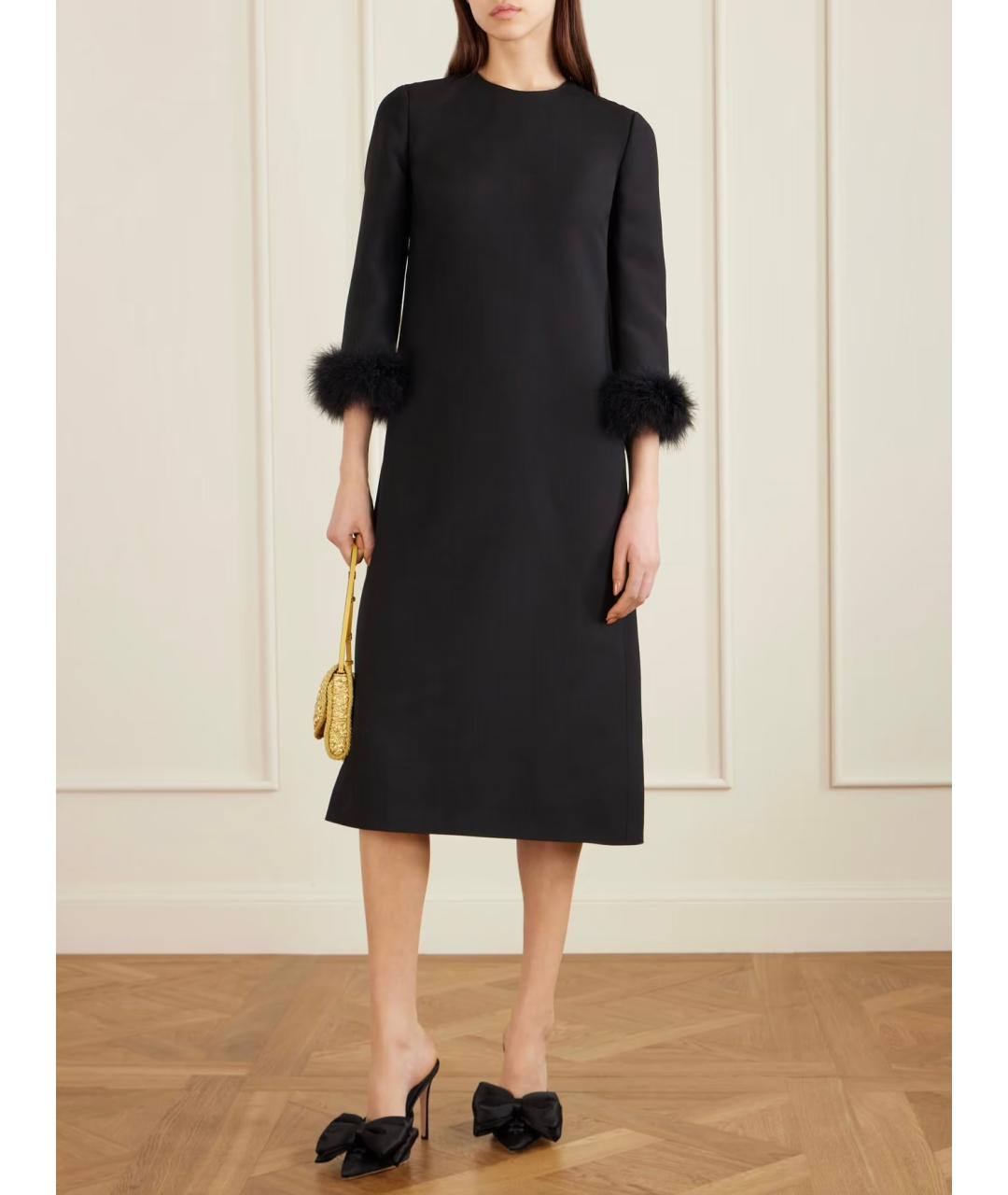 VALENTINO Черные текстильные мюли, фото 2