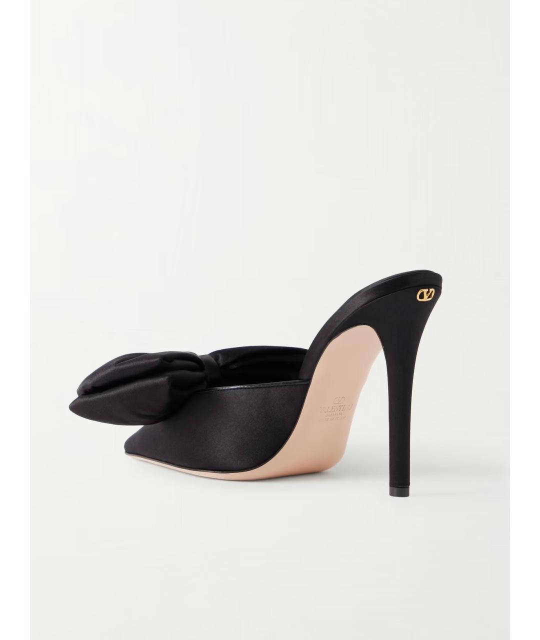 VALENTINO Черные текстильные мюли, фото 4