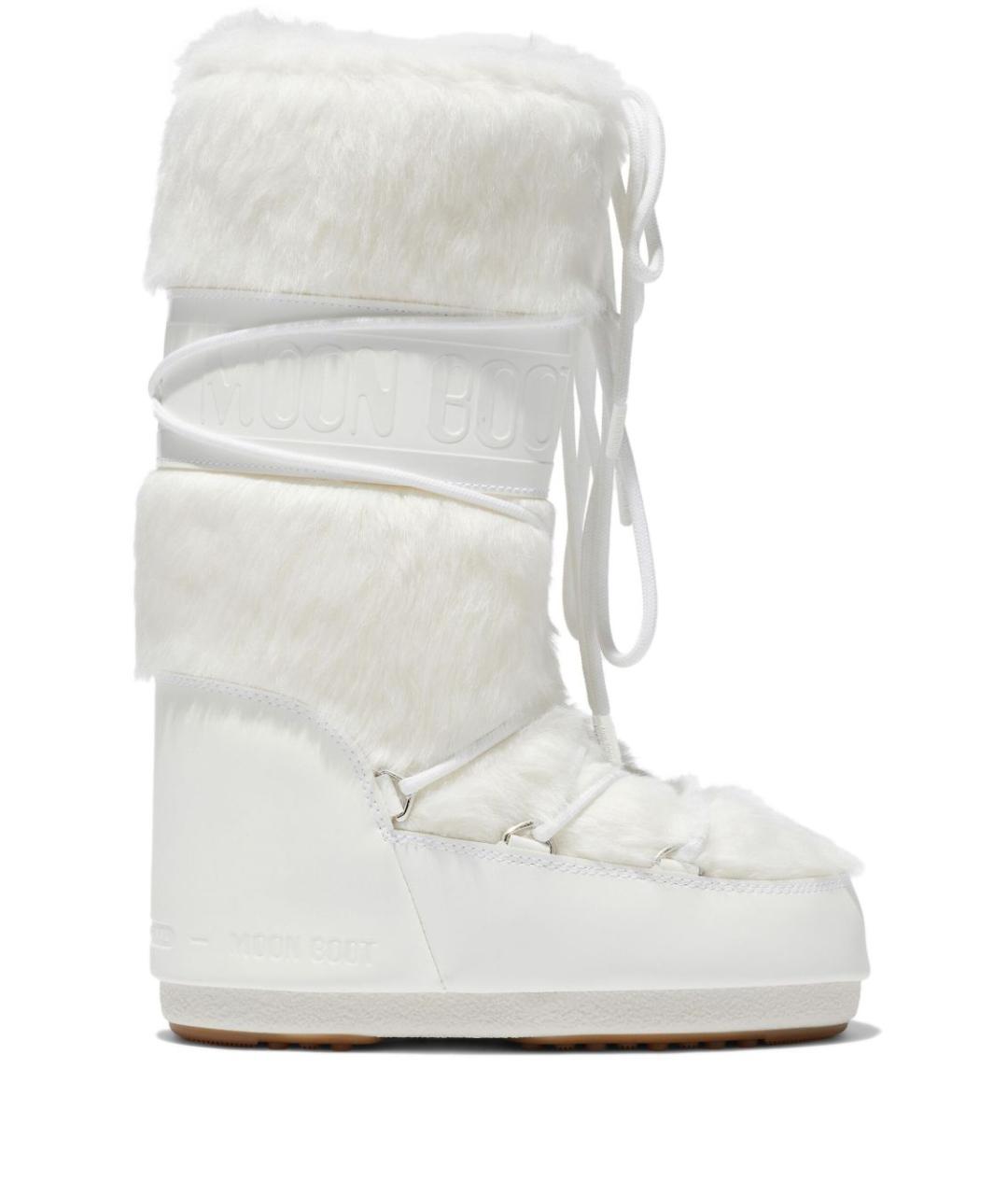 MOON BOOT Белые синтетические сапоги, фото 1