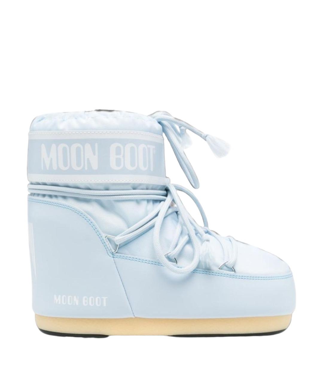 MOON BOOT Голубые синтетические сапоги, фото 1
