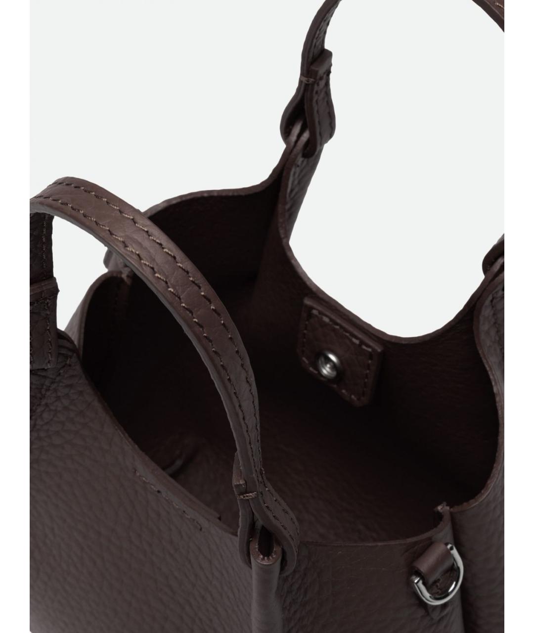 Gianni Chiarini Коричневая кожаная сумка тоут, фото 3