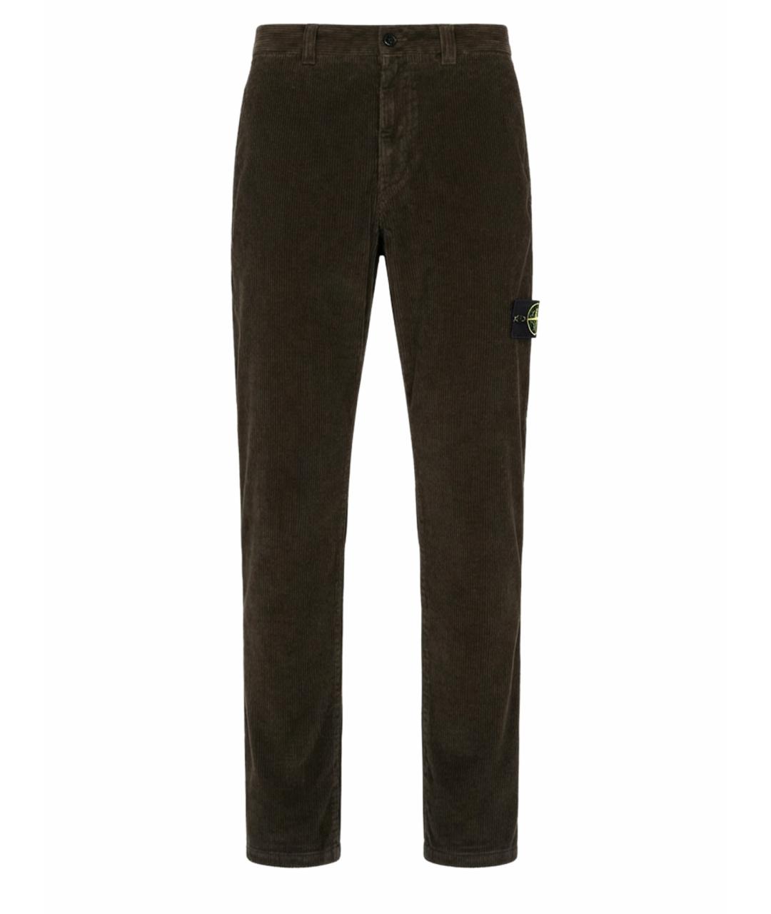 STONE ISLAND Серые хлопковые повседневные брюки, фото 1