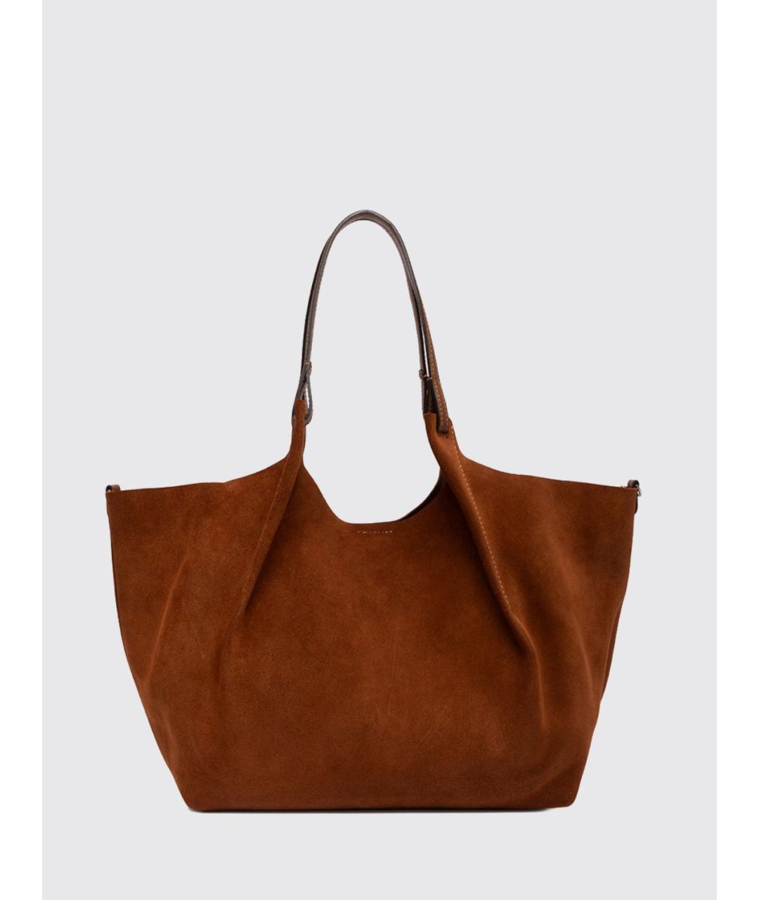 Gianni Chiarini Коричневая кожаная сумка тоут, фото 3