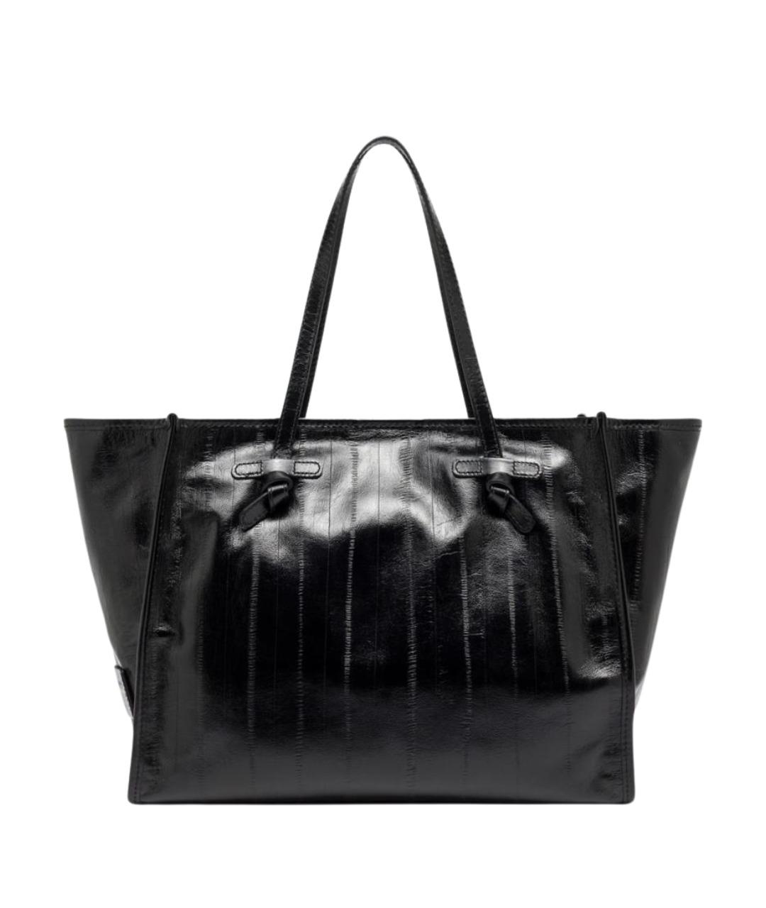 Gianni Chiarini Черная кожаная сумка тоут, фото 1