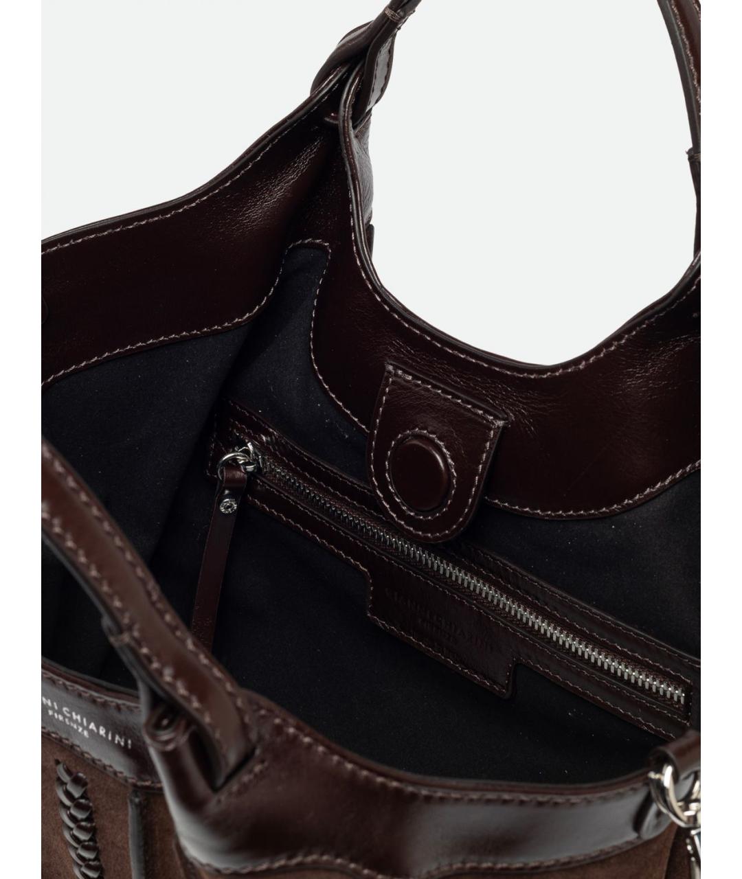 Gianni Chiarini Коричневая кожаная сумка тоут, фото 3