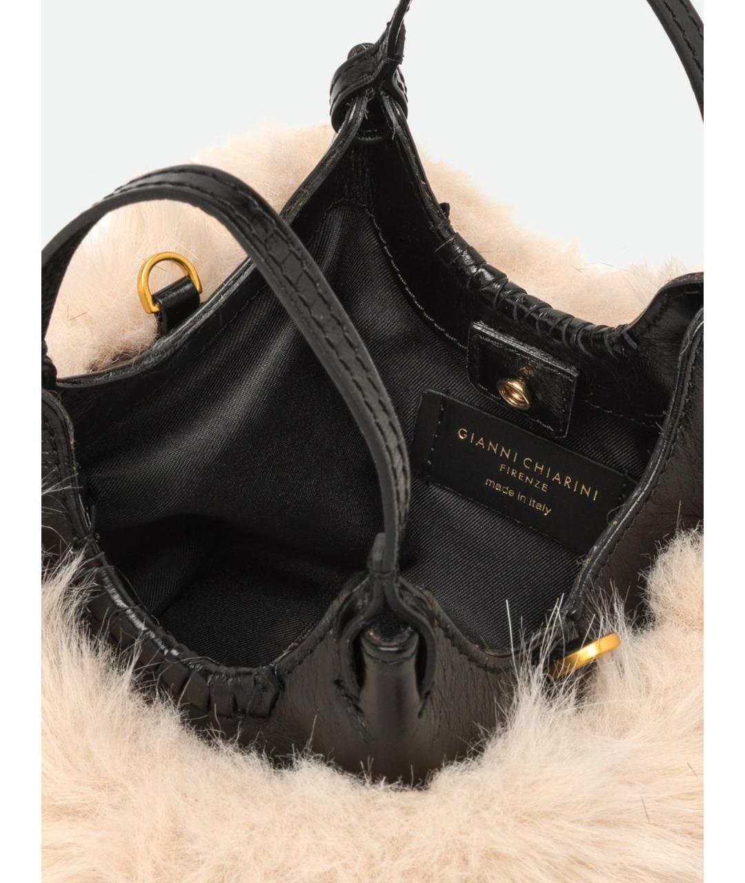Gianni Chiarini Бежевая синтетическая сумка через плечо, фото 3