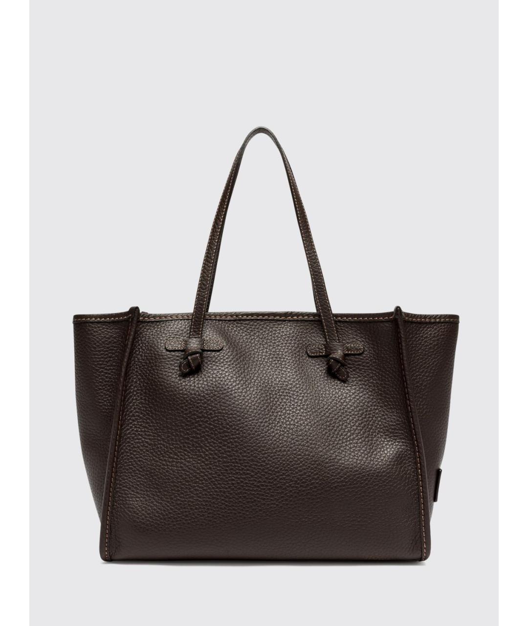 Gianni Chiarini Коричневая кожаная сумка тоут, фото 2