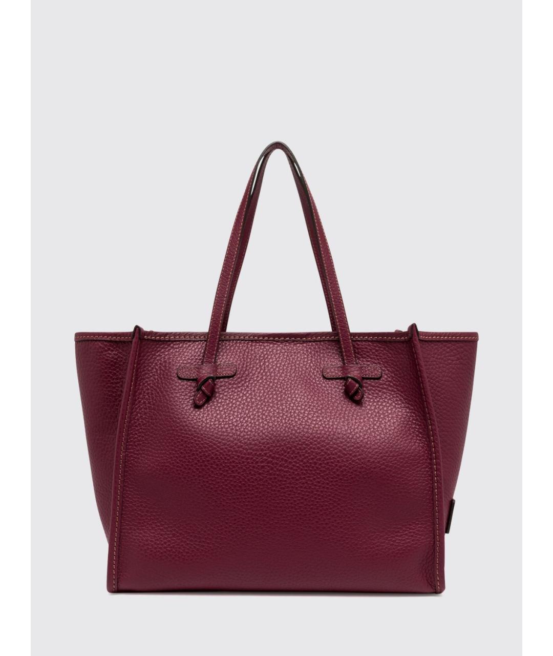 Gianni Chiarini Бордовая кожаная сумка тоут, фото 2