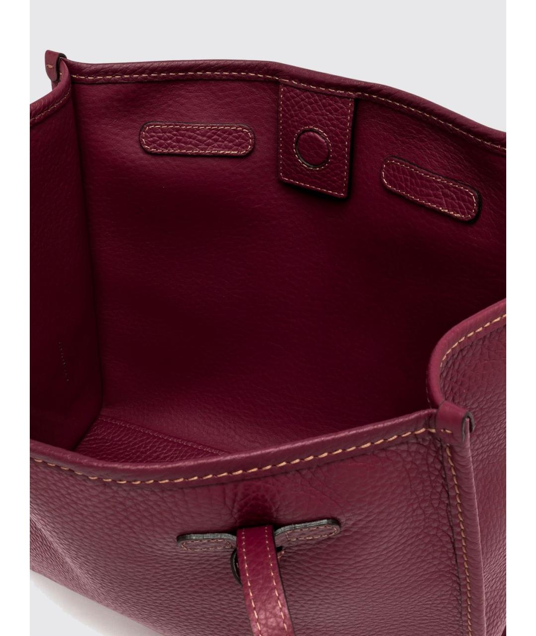 Gianni Chiarini Бордовая кожаная сумка тоут, фото 4