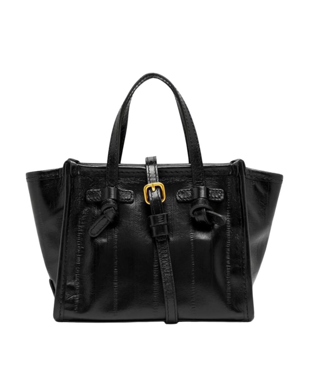 Gianni Chiarini Черная кожаная сумка через плечо, фото 1