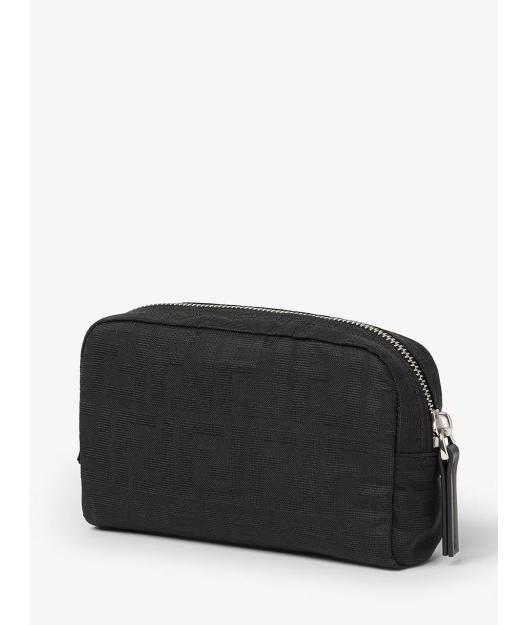 FENDI Черная тканевая косметичка, фото 2