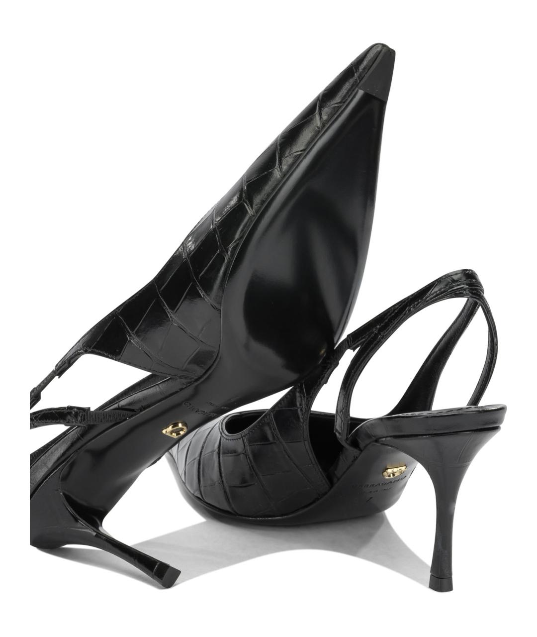 FERRAGAMO Черные кожаные туфли, фото 5