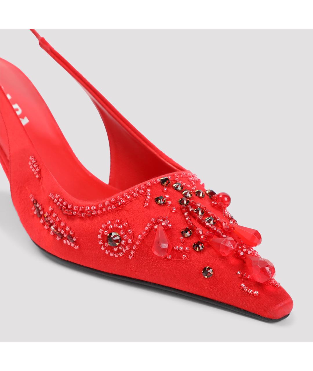 PRADA Красные кожаные туфли, фото 5