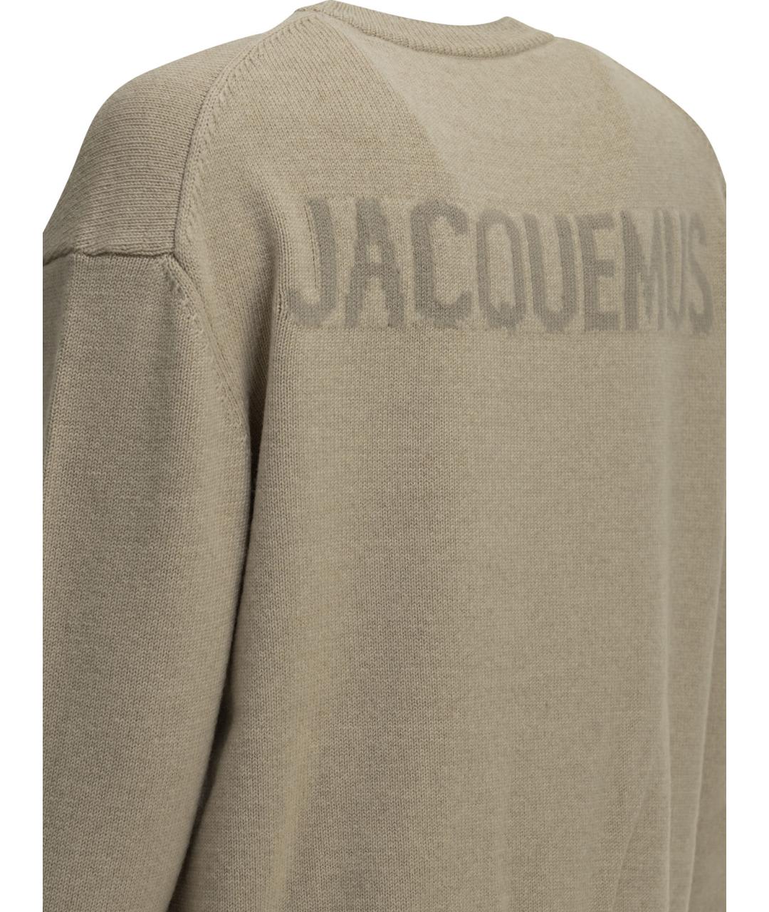 JACQUEMUS Бежевый шерстяной джемпер / свитер, фото 4