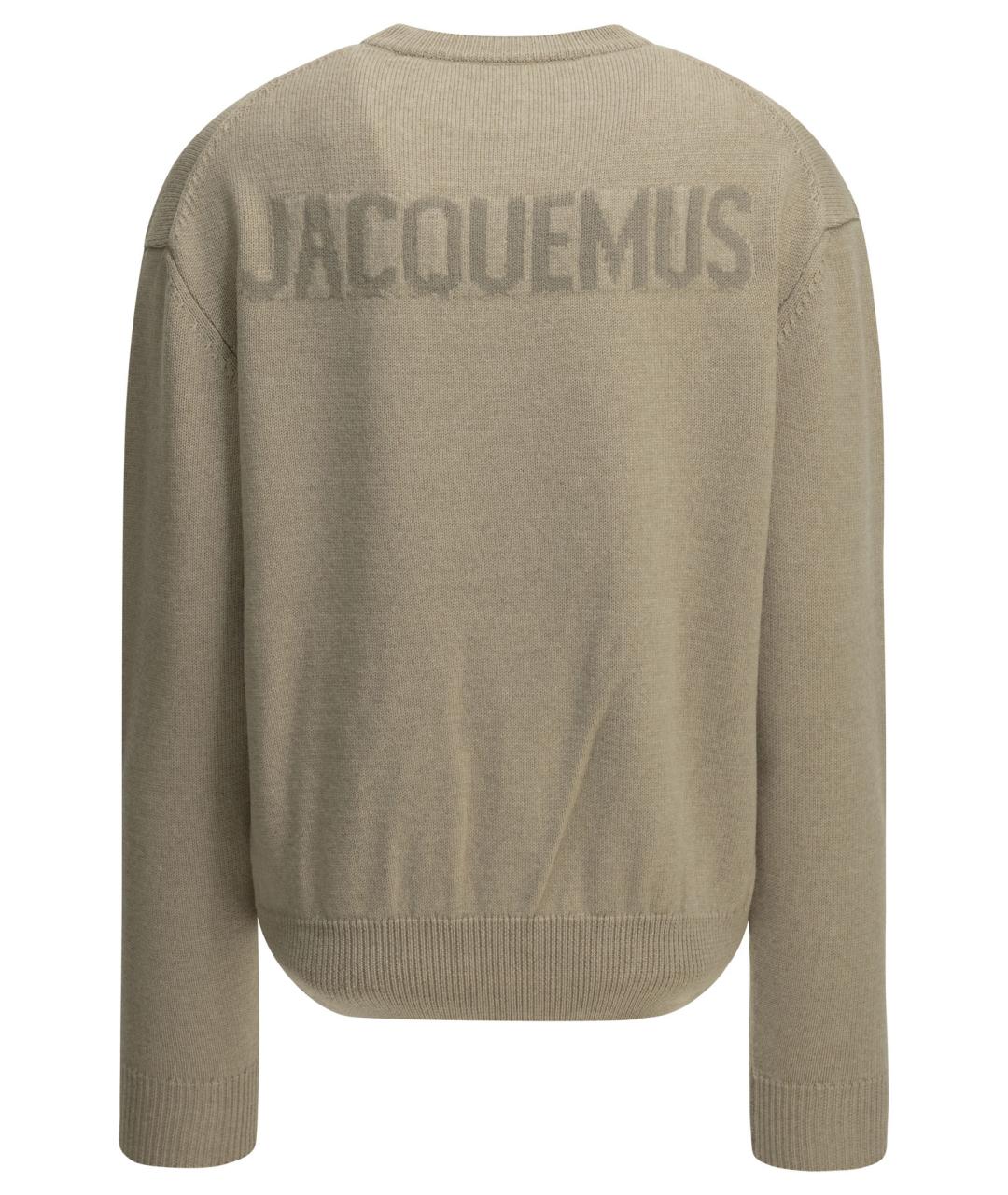JACQUEMUS Бежевый шерстяной джемпер / свитер, фото 2