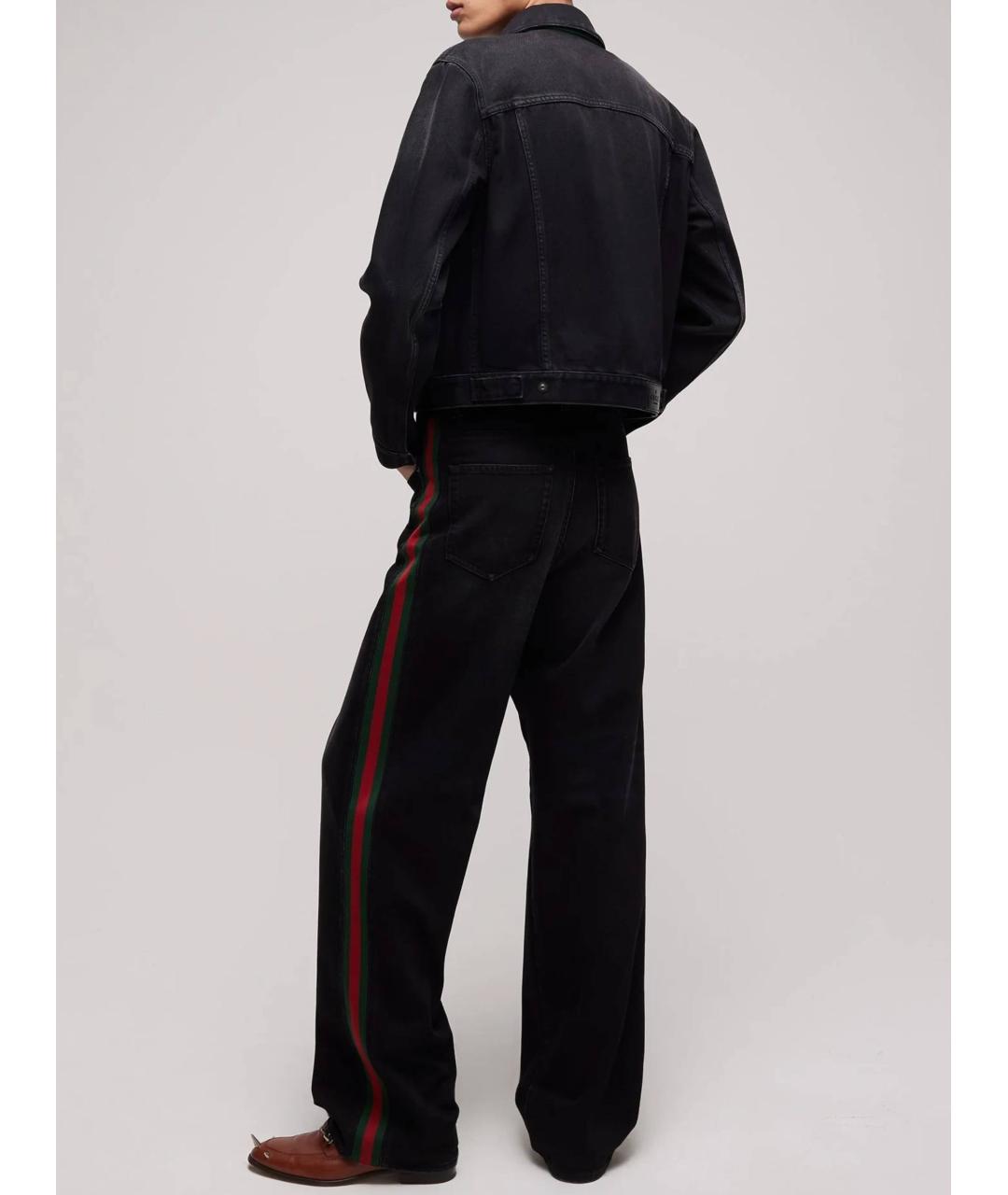 GUCCI Черные хлопковые прямые джинсы, фото 3