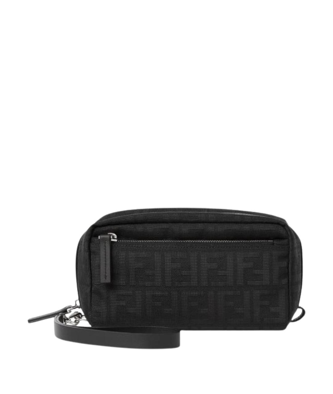 FENDI Черная тканевая косметичка, фото 1