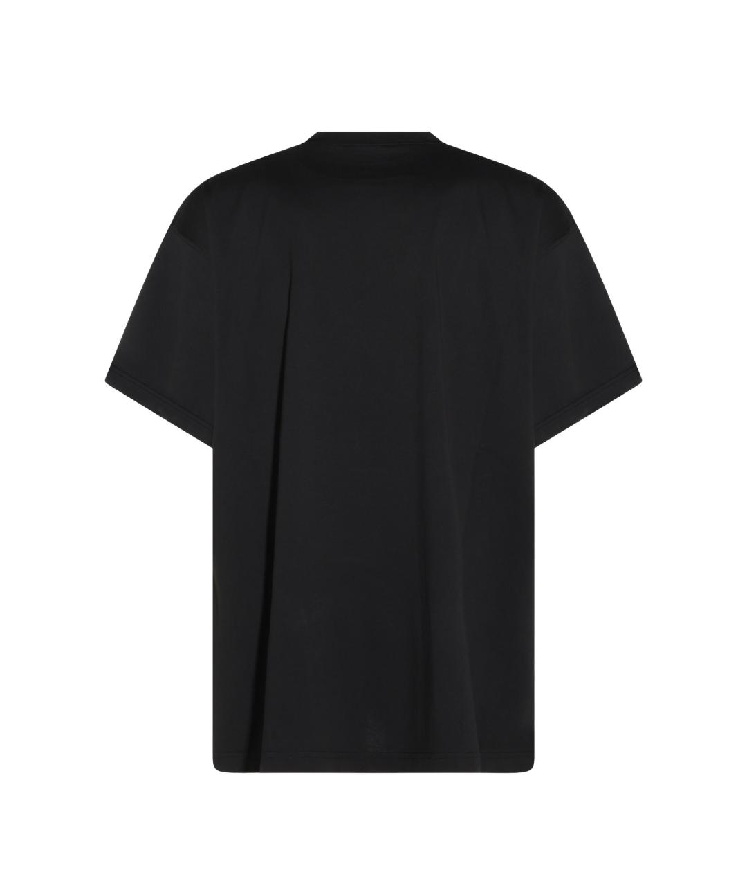 BALENCIAGA Черная хлопковая футболка, фото 3