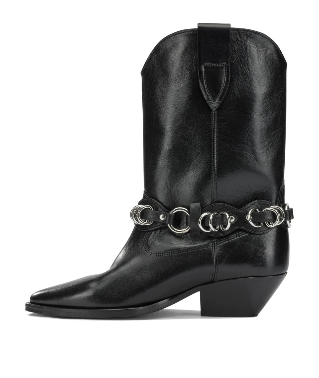 ISABEL MARANT Черные кожаные ботинки, фото 3