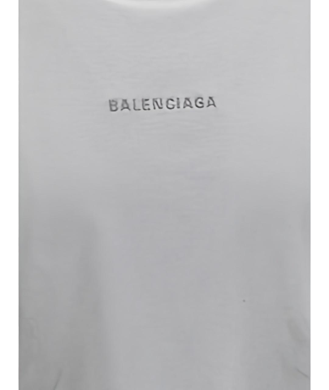 BALENCIAGA Серая хлопковая футболка, фото 2