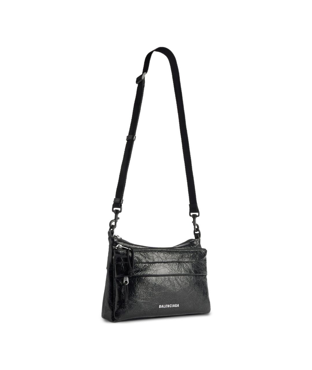 BALENCIAGA Черная кожаная сумка на плечо, фото 2