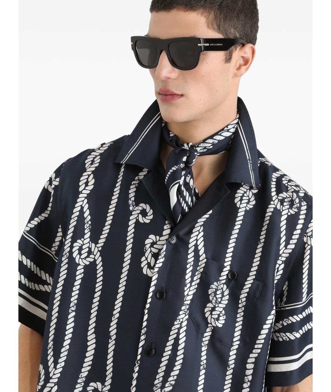DOLCE&GABBANA Мульти шелковая кэжуал рубашка, фото 3