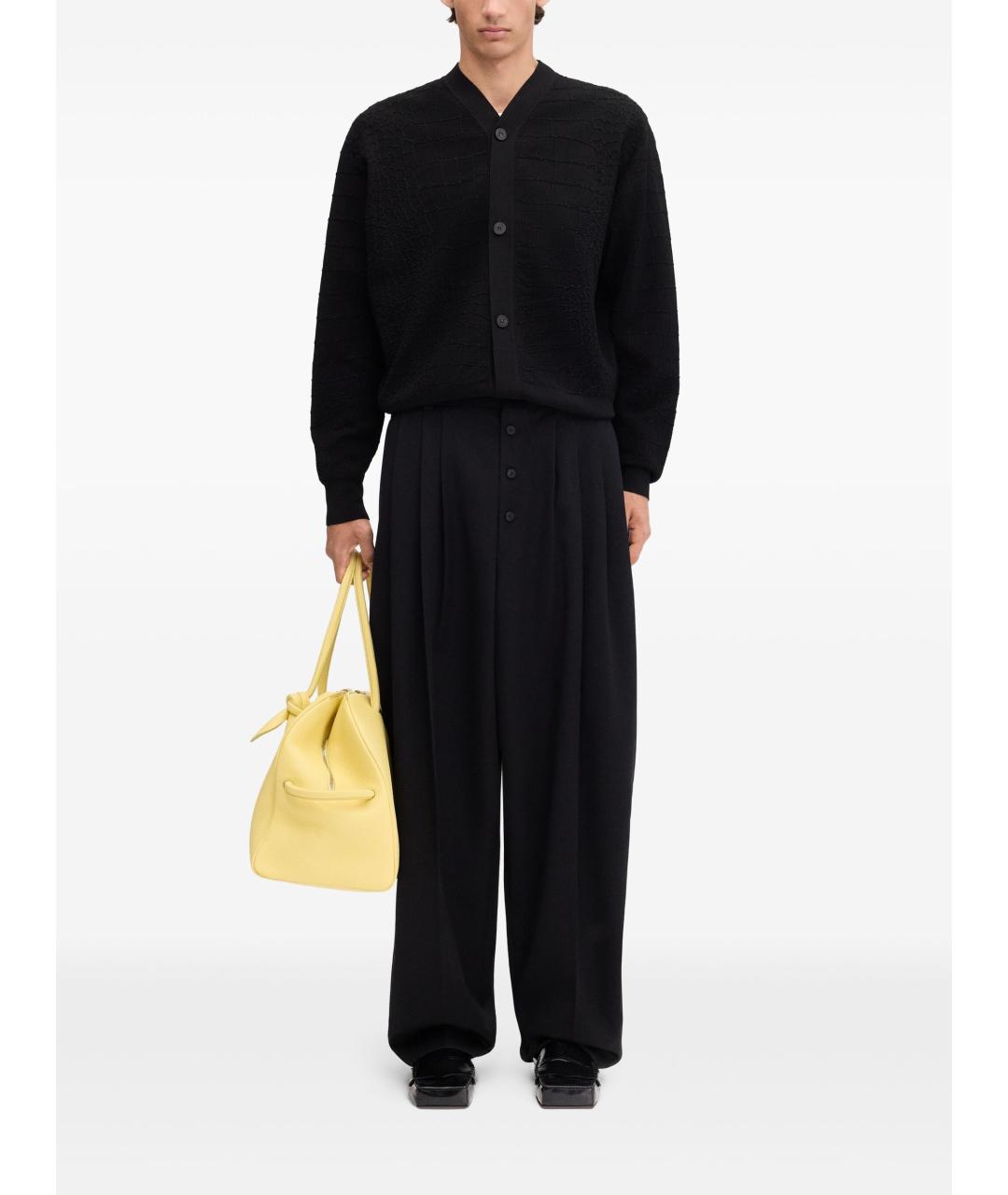 JACQUEMUS Черные хлопковые повседневные брюки, фото 5