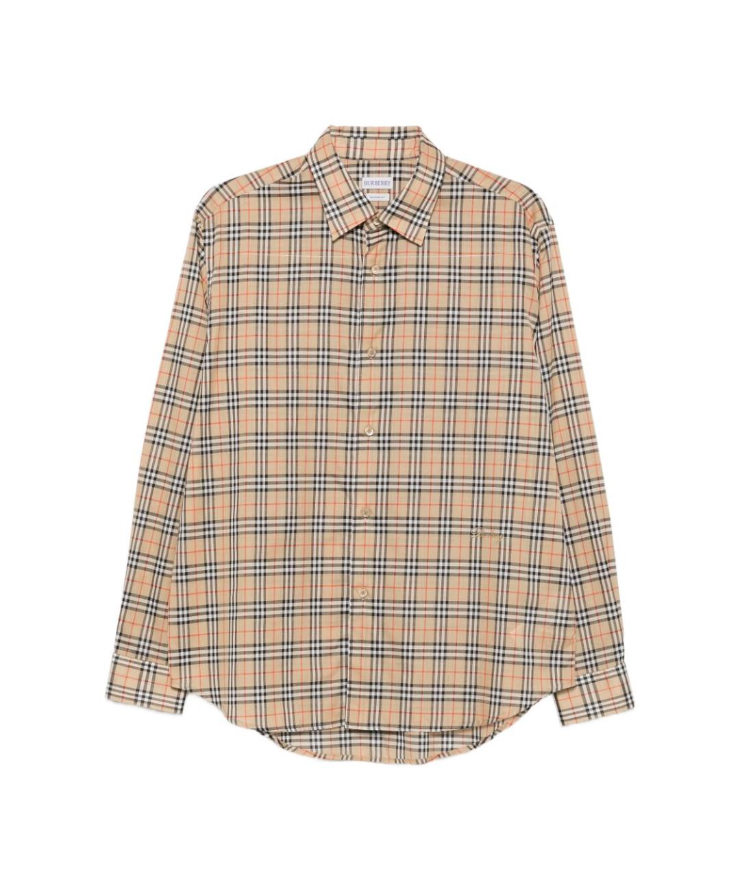 BURBERRY Бежевая хлопковая кэжуал рубашка, фото 1