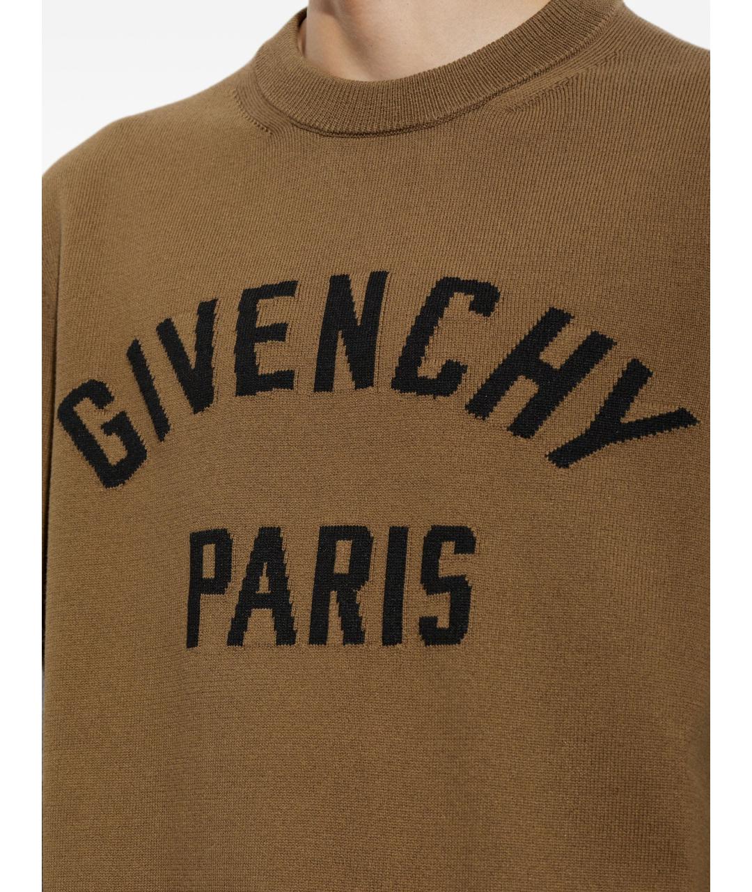 GIVENCHY Хаки хлопковый джемпер / свитер, фото 5