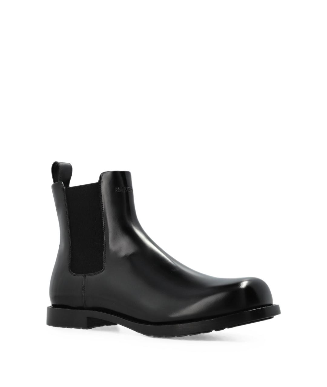 BALENCIAGA Черные кожаные высокие ботинки, фото 2