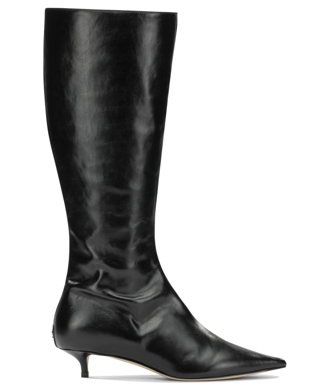 JIMMY CHOO Черные кожаные сапоги, фото 1