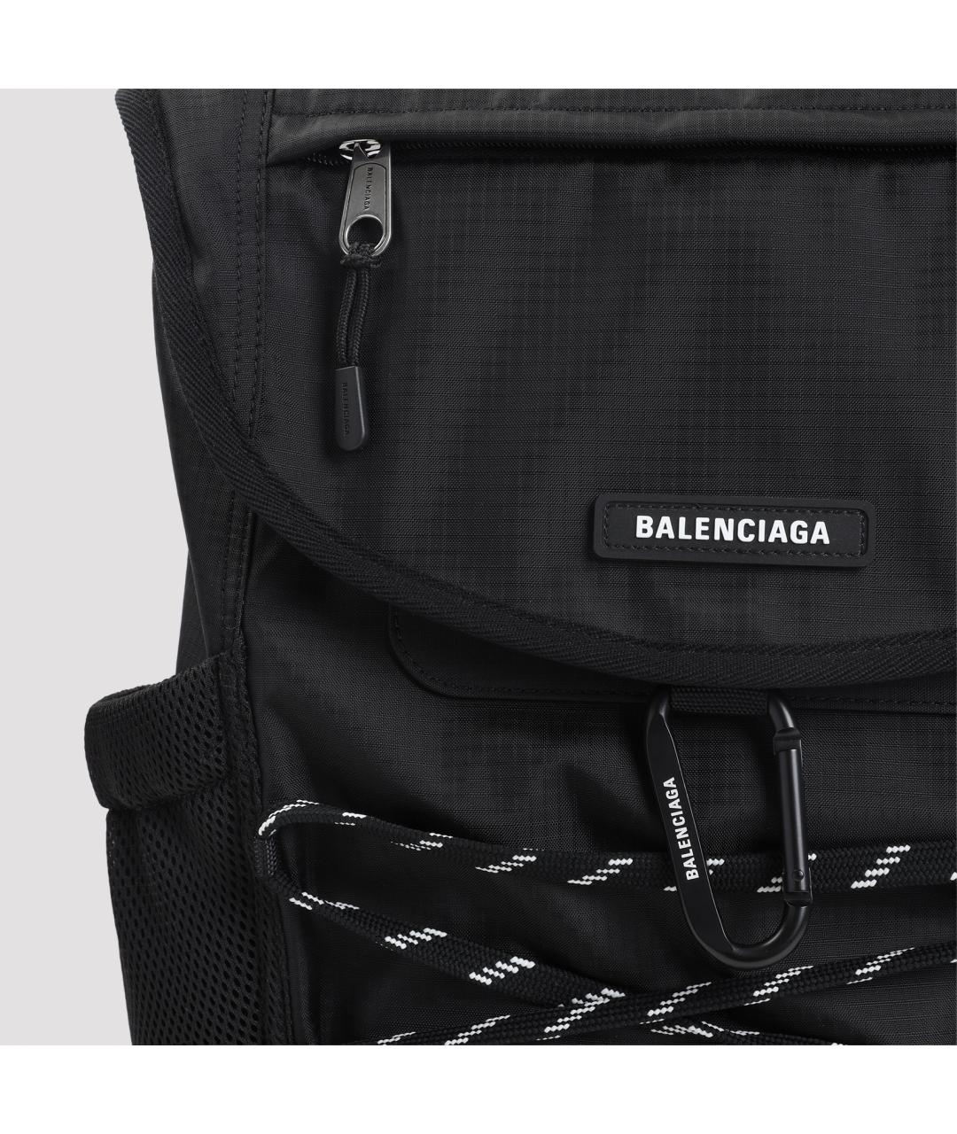 BALENCIAGA Черный тканевый рюкзак, фото 4