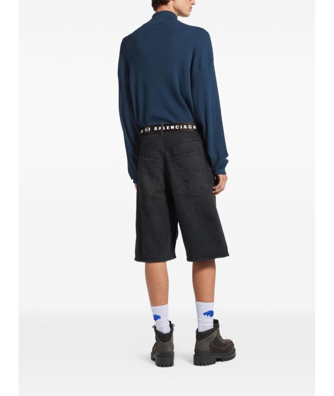 BALENCIAGA Черные хлопковые шорты, фото 2
