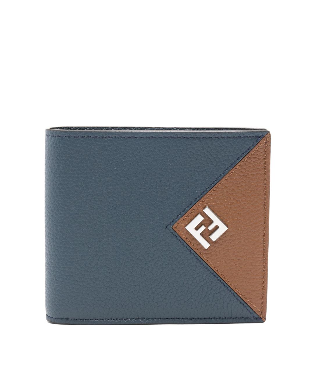 FENDI Синий кожаный кошелек, фото 1