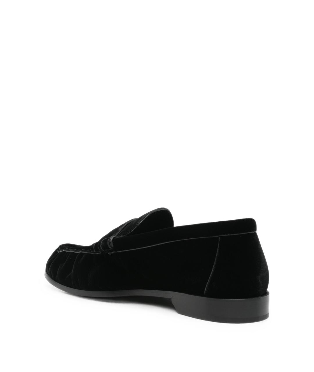 SAINT LAURENT Черные кожаные лоферы, фото 2