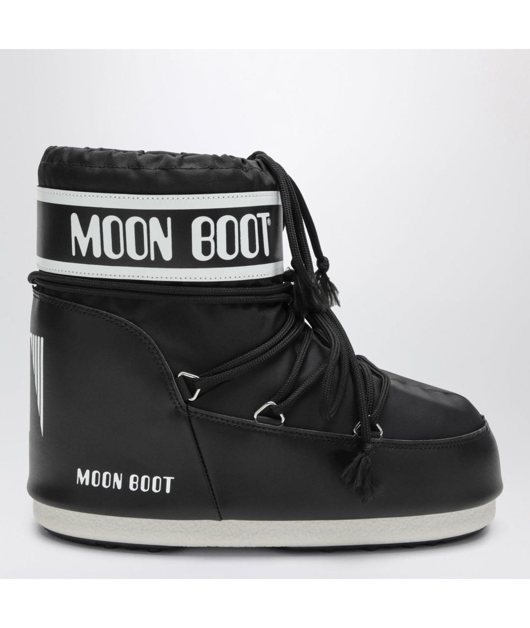MOON BOOT Черные синтетические ботинки, фото 1