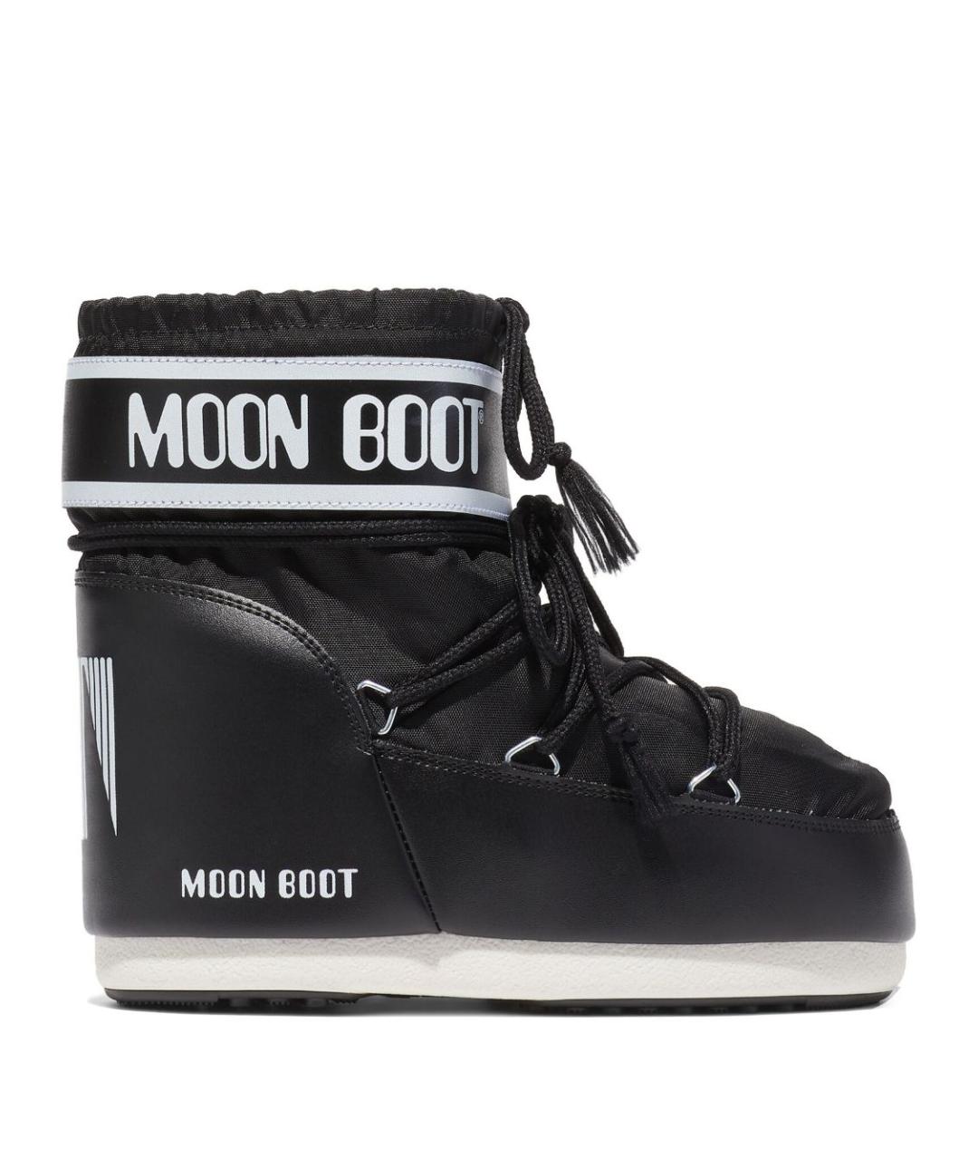 MOON BOOT Черные синтетические ботинки, фото 1