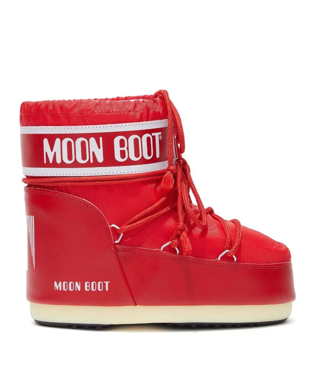 MOON BOOT Красные синтетические ботинки, фото 1