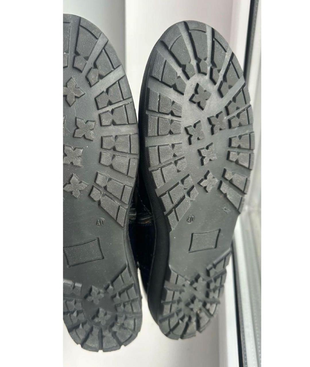ARMANI JUNIOR Темно-синие сапоги из лакированной кожи, фото 4