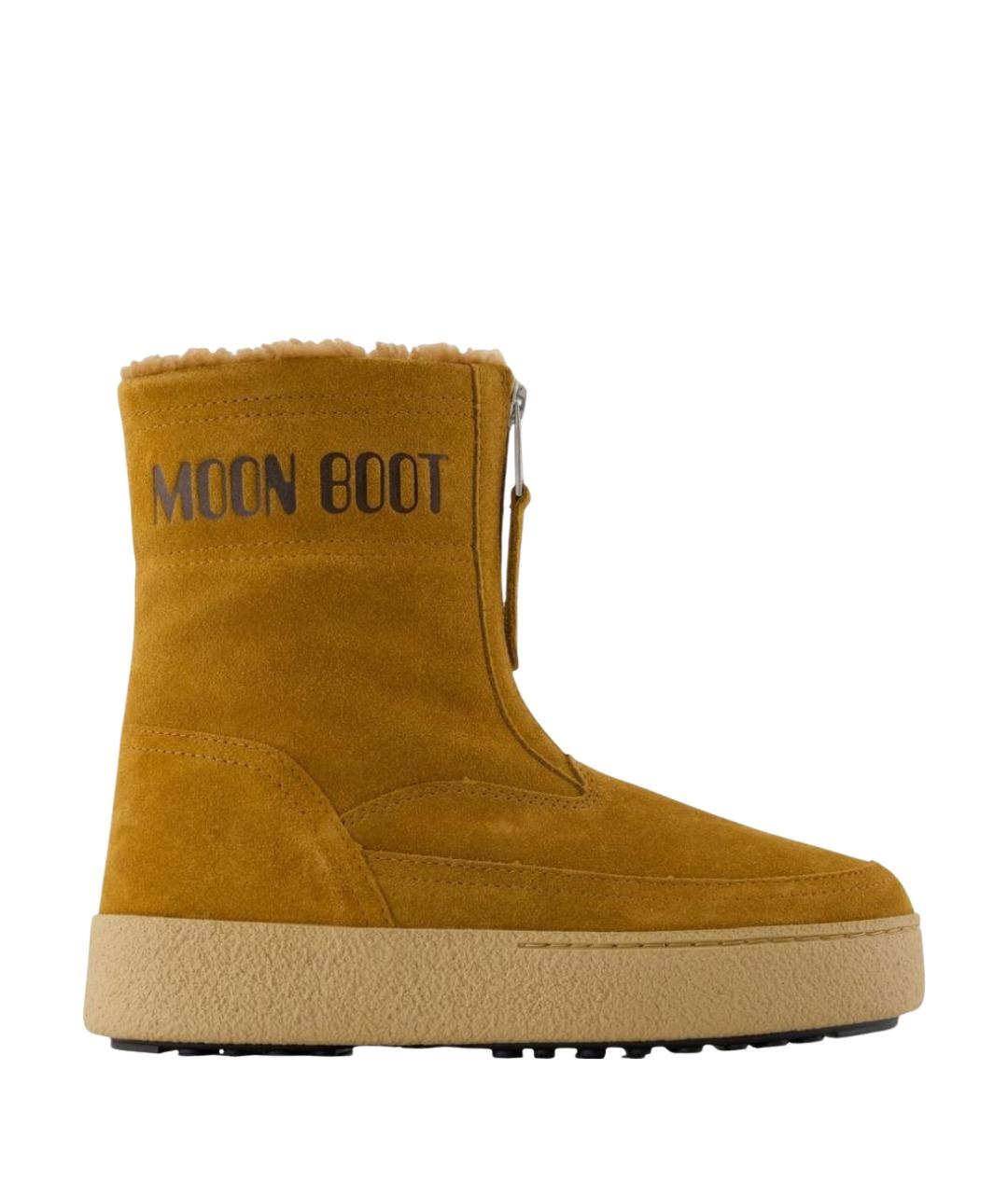 MOON BOOT Коричневые замшевые ботинки, фото 1